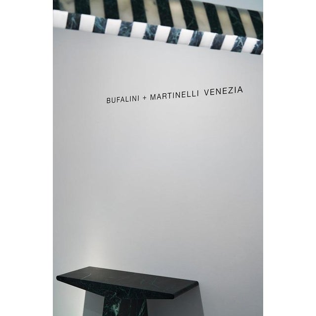 Alcm Horizontal Pendant Lamp in Verde Alpi & Carrara Marbles by Bufalini Design For Sale - Image 10 of 13