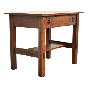 Lifetime Furniture Antique Mission Oak Arts & Crafts Desk or Library Table, Circa 1910
