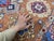 Rust and Blue Kazak Wool Rug With Center Medallion, 4'11" X 7'1" For Sale - Image 11 of 16