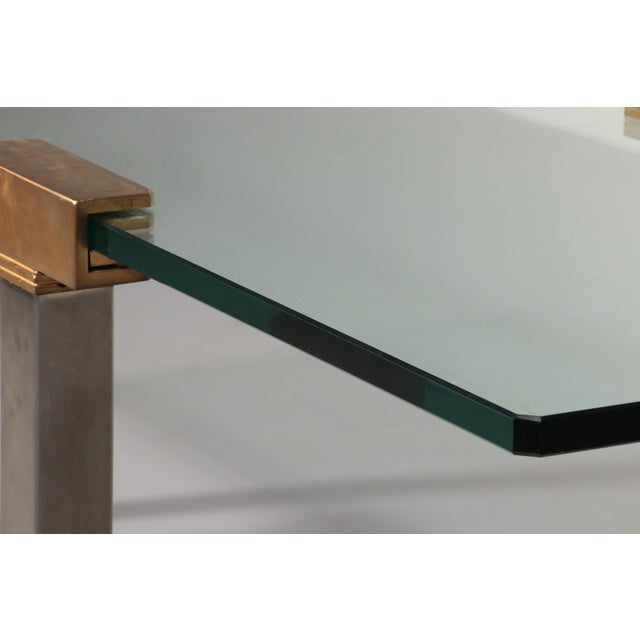 Copper Side Table in Glass and Brass by Peter Ghyczy, 1970 For Sale - Image 8 of 12