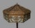 Early 20th Century Victorian Table Lamp With Multiple Molded Colored Slag Glass Lamp Shade Panels 27" For Sale - Image 10 of 12