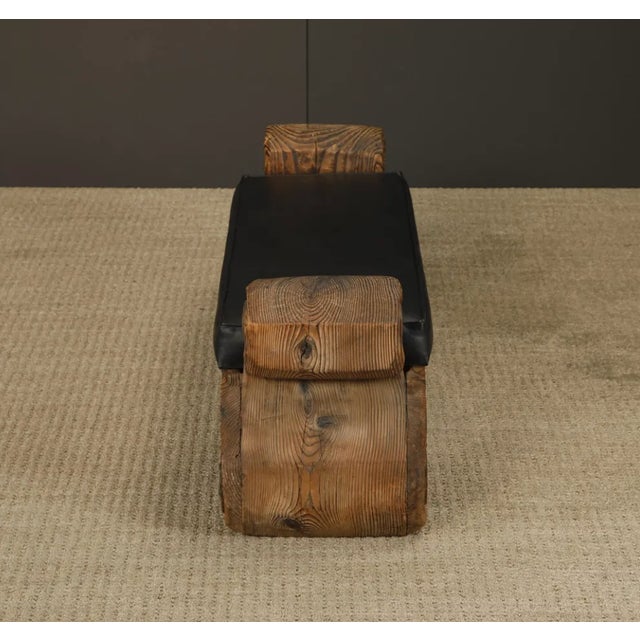 Black Vintage Mid-Century Tiki Polynesian Carved Wood Bench by Witco, 1960s For Sale - Image 8 of 18