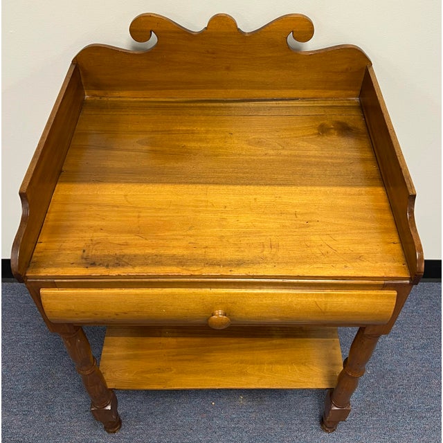 Antique Circa 1830 Washstand SideTable With Drawer For Sale - Image 10 of 10