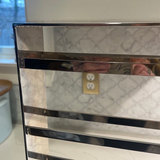 Metal Heavy Chrome Jewelry Stand / Sculptural Metal Organizer | Modern Vertical Display, Late 20th Century For Sale - Image 7 of 8