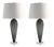 Global Views Teardrop Grey Glass Table Lamps - A Pair For Sale