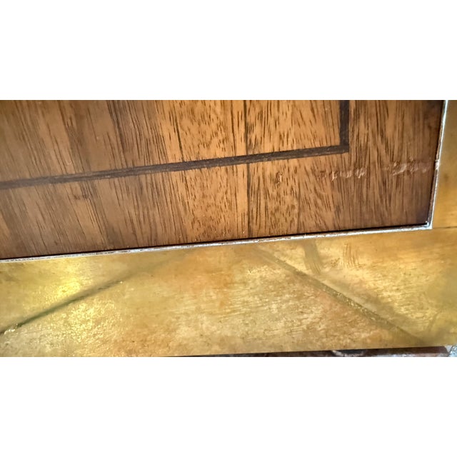 Vintage Mastercraft Grand Rapids Brass-Banded Walnut Nightstand / End Table, 1970s For Sale - Image 9 of 15