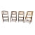 1970s Bohemian Bamboo Folding Chairs - Set of 4 For Sale