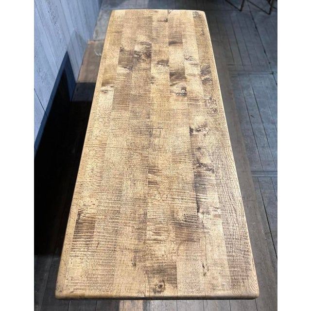 Architectural French Oak Farmhouse Dining Table, 1925 For Sale - Image 9 of 18