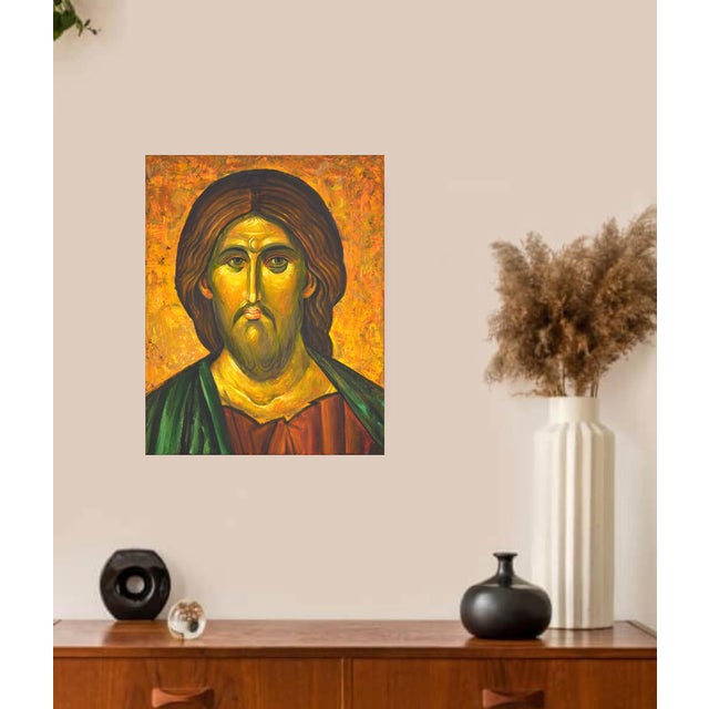 Textile Jesus Christ 3.Modern Original Painting.Iryna Kastsova For Sale - Image 7 of 10