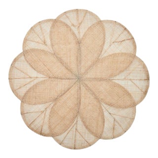 Sinamay Flower Placemats, Natural, Set of 4