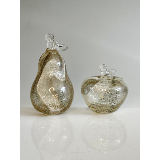 Postmodern Murano Glass Apple and Pear by Seguso Viro, Italy, 1990s, Set of 2 For Sale - Image 3 of 17