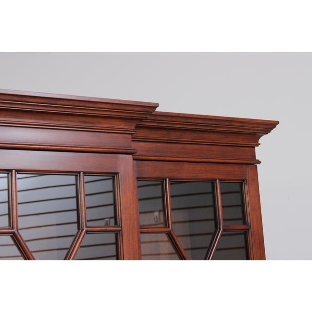 Henkel Harris Model 2365 Cherry 2 Piece Breakfront For Sale - Image 11 of 18