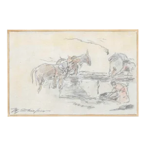 Antique Walter Shirlaw Spanish Painting
