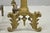 Gold Antique French Empire Style Bronze Corinthian Column Fireplace Andirons - A Pair For Sale - Image 8 of 14