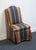 Pennsylvania House Pennsylvania House Navy Blue, Rust & Beige Stripe Upholstered Skirted Dining Side Chair For Sale - Image 4 of 11