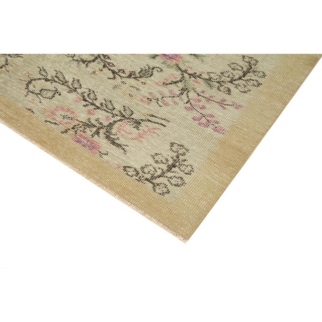 Vintage Handmade Overdyed Rug For Sale - Image 4 of 7