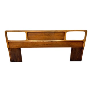 Mid-Century Modern Lane King Size Walnut Headboard For Sale