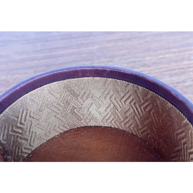 Art Deco German Round Leather Jewelry Box with Lid, 1920s For Sale - Image 15 of 18