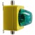 Green Airport Runway Sconce in Yellow Metal and Green Glass For Sale - Image 8 of 8
