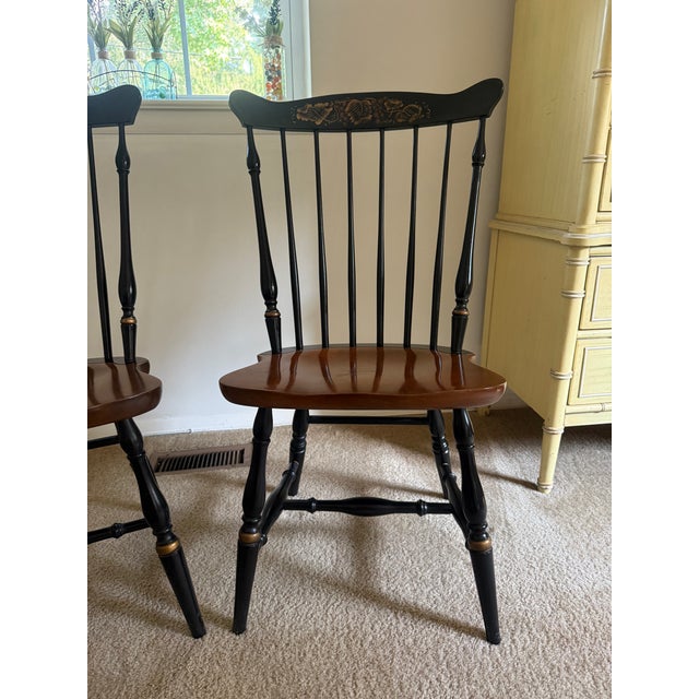 Hitchcock Vintage Hitchcock Dining Chairs For Sale - Image 4 of 13