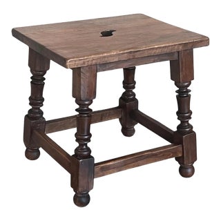 19th Century English Oak Joint Stool / Bench For Sale
