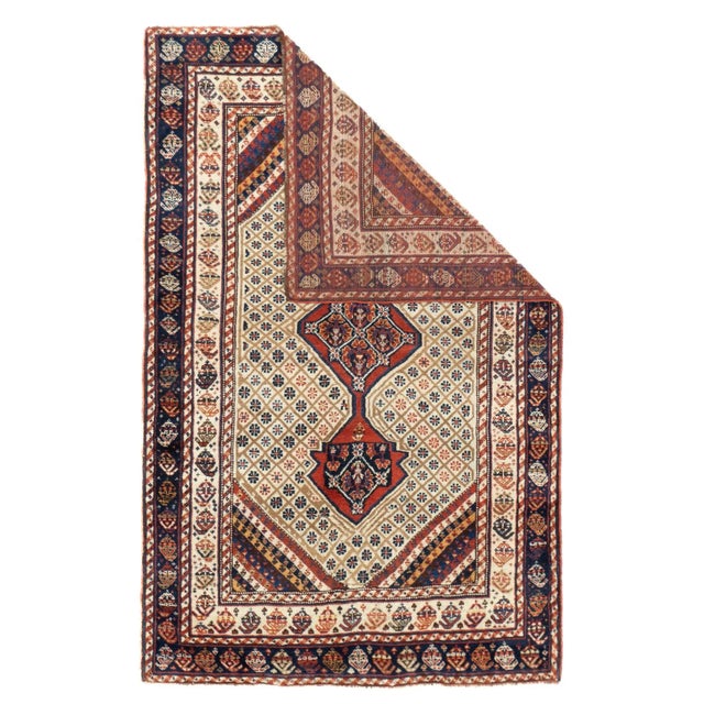 1920s Antique Persian Qashqai Rug 3'4'' x 5'3'' For Sale - Image 5 of 12
