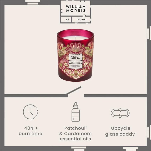 English William Morris Patchouli & Red Berry Scented Candle For Sale - Image 3 of 6
