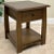 Mission Quarter Sawn White Oak 1 Drawer Inlay End Table - Walnut Stain For Sale - Image 4 of 6