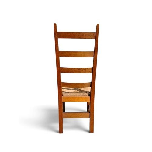 Wood Arts and Craft Style Dining Chairs, Set of 8 For Sale - Image 7 of 8