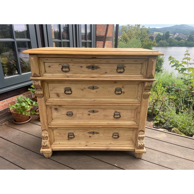Antique Chest of Drawers in Fir, 1890s For Sale - Image 11 of 18