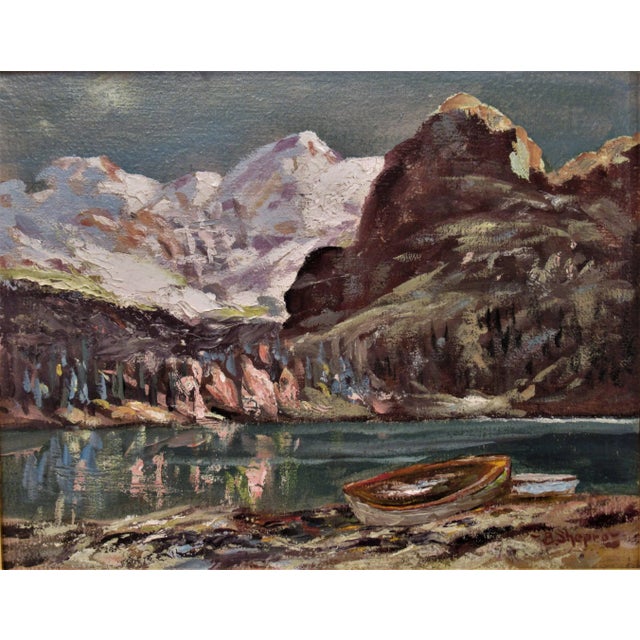 Impressionist Bernard Shepro, Landscape with Lake, Circa 1950 For Sale - Image 3 of 6