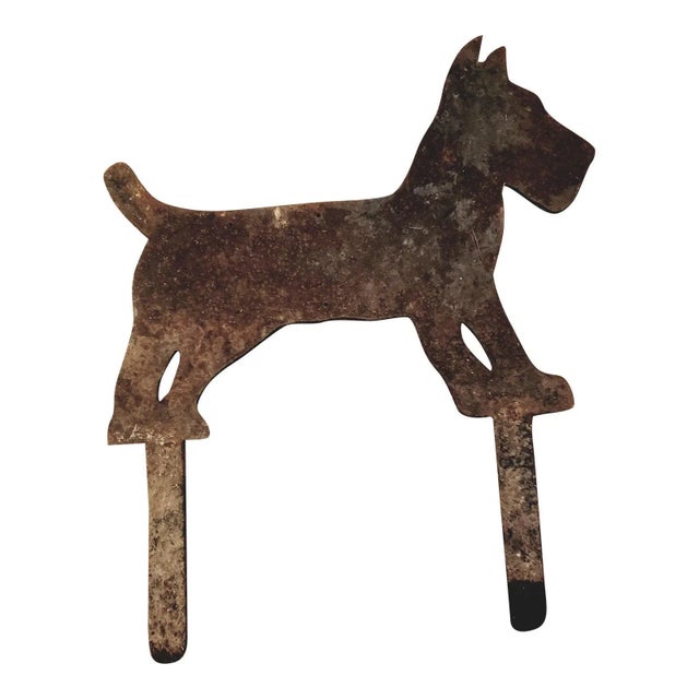 Vintage Scottie Terrier Cast Iron Boot Scrape For Sale - Image 4 of 4