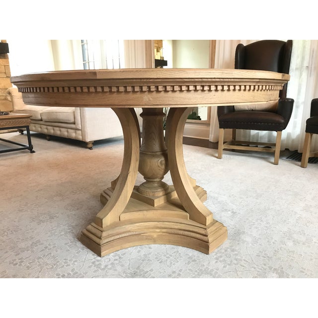Transitional Restoration Hardware St. James Round Table Chairish