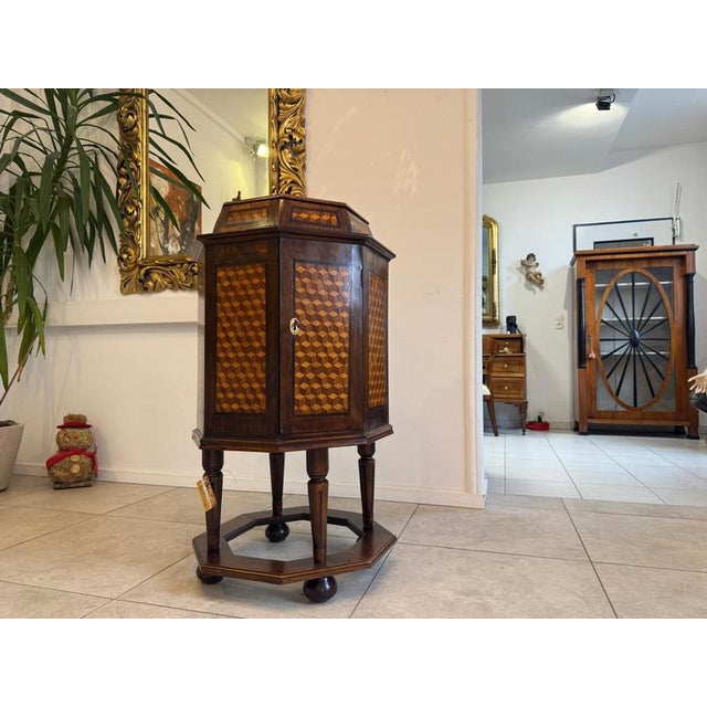 Antique Biedermeier Inlaid Bar For Sale - Image 4 of 18