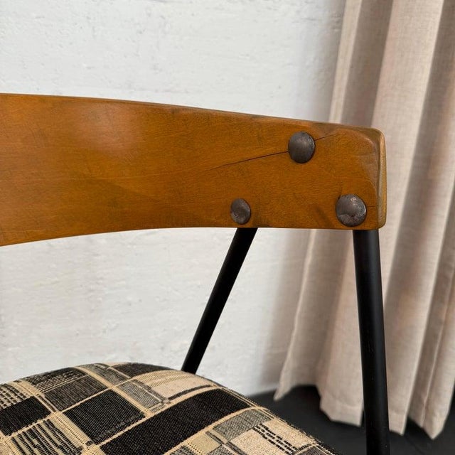 Mid-Century Modern 1960s Mid-Century Modern Wrought Iron Bentwood Compass Chair For Sale - Image 3 of 7