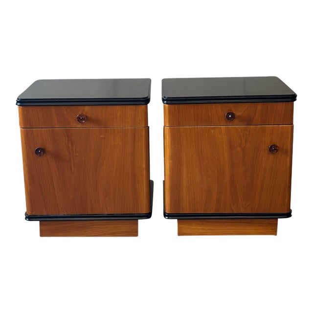 Art Deco Nightstands, a Pair For Sale