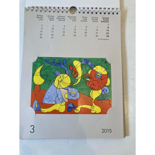 Joan Miró Inspired 2015 Calendar: Modern Paper Art Collectible For Sale - Image 15 of 17