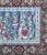 Floral Pattern on Blue Unknown Artist Date: circa 1960 Emroidered Silk Cloth with Beads Size: 10 x 19 in. (25.4 x 48.26...
