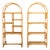 Arched Bamboo Bookcases with Woven Rush Fabric, 1970s, Set of 2 For Sale