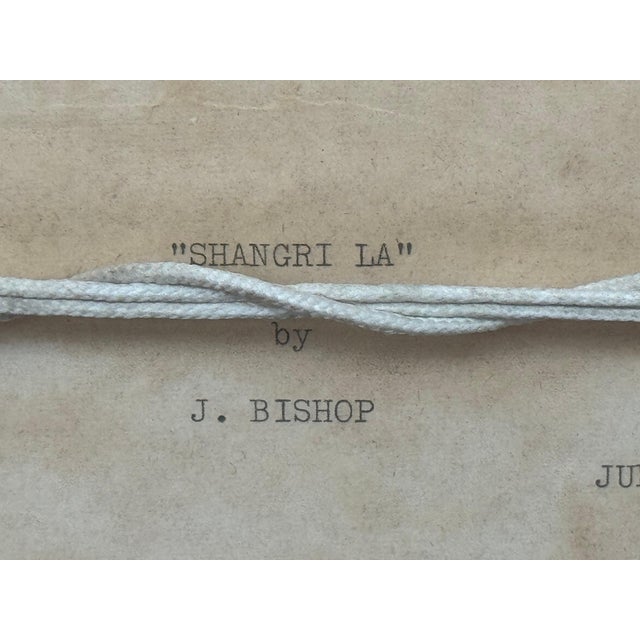 Mountain Lake Forest Landscape Scene - Vintage 20th Century Oil Painting 1970 For Sale - Image 12 of 17