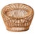 Gold Easy Chair in Cane, Fabric and Rattan by Franco Albini, 1950s For Sale - Image 8 of 8