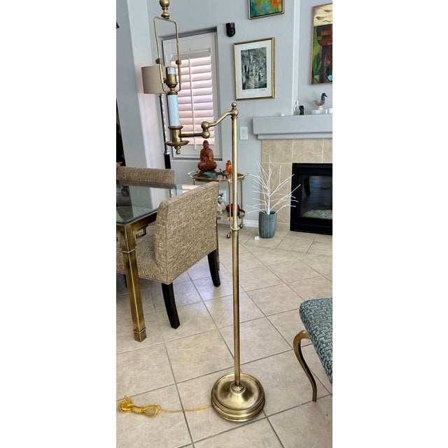Vintage Ralph Lauren 'Sargent' Brass Swing Arm Floor Lamp For Sale - Image 11 of 15