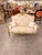Vintage Rococo Canapa Loveseat Blush Beige Damask Upholstery For Sale - Image 4 of 8