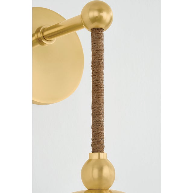 Mitzi Abbie 7.25 in. 1 Light Wall Sconce in Aged Brass Finish For Sale In New York - Image 6 of 10