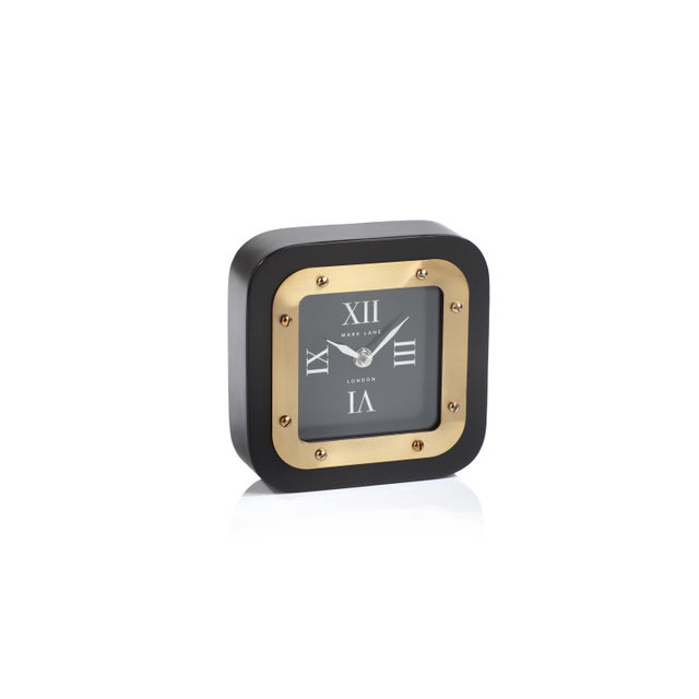 Contemporary Mark Lane Black Table Clock, Large For Sale - Image 3 of 3