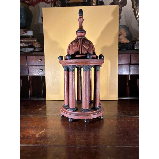 Handcrafted Rotunda Grand Tour Architectural Capriccio Model Miniature in Italian Neo-Classical Manner For Sale - Image 10 of 12