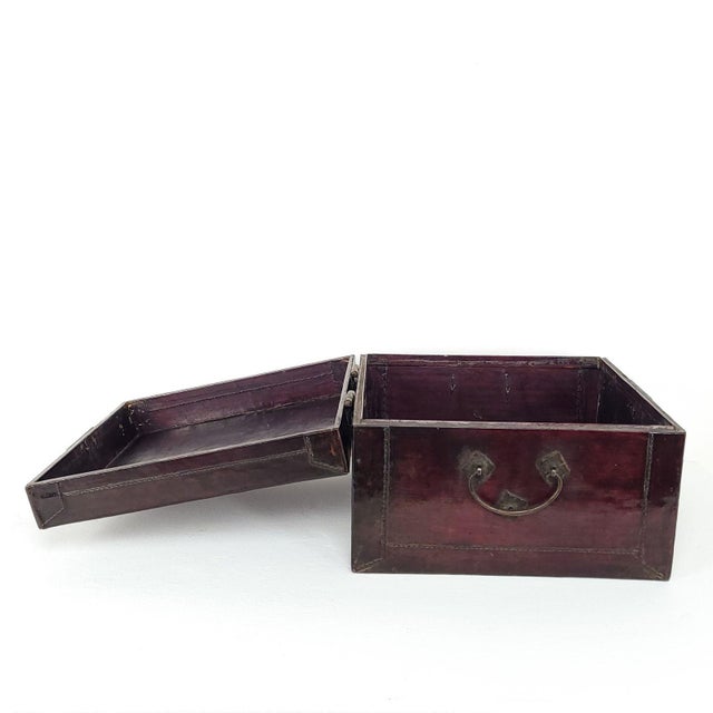 Chinese Pig Skin Lacquered Box, Circa 1880 For Sale In San Francisco - Image 6 of 8