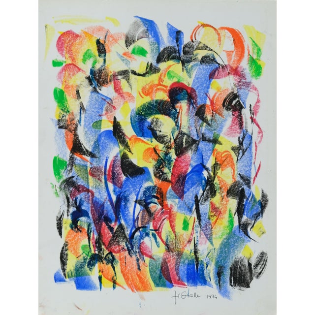 Françoise Galle, Woman's Profile, Pastel For Sale