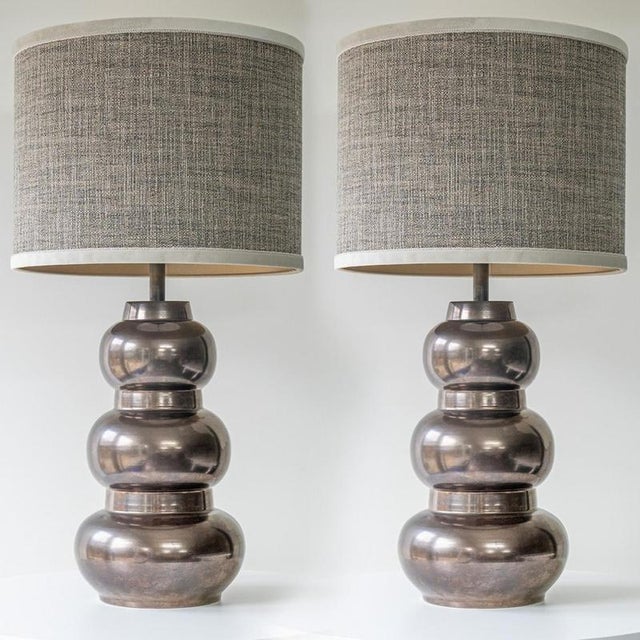 Tiered Spherical Chrome Table Lamp by R. Houben, 1970 For Sale - Image 9 of 13