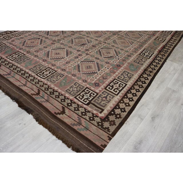 Afghan Kilim Rug, 1980s For Sale - Image 10 of 14